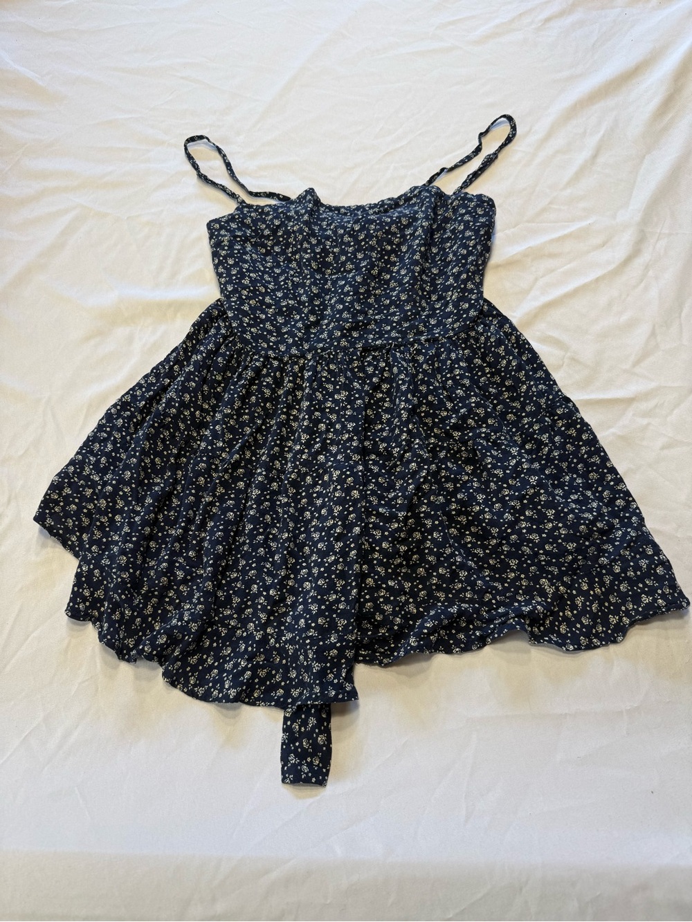 Brandy Melville Navy Blue Floral Mini Dress